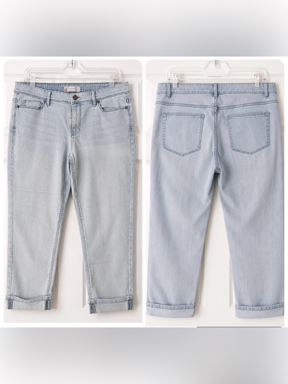 J. Jill Light Blue Cropped Straight Jeans - Picture 4 of 9